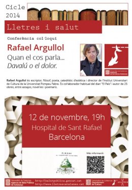 conferència Rafael Argullol del cicle lletres i salut