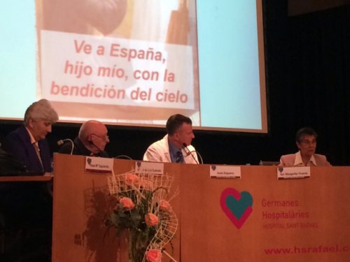 Presentació de la Festivitat de San Rafael per el Dr. Jesús Ezquerra, Sor Margarita Vicente i el Monsenyor José Luís Redrado